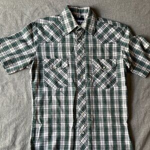Vintage Wrangler Plaid Cowboy Shirt